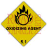 Triplex Warning Diamonds Double Sided Oxidising Agent 5.1