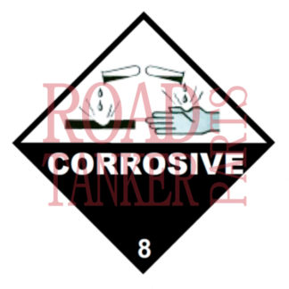 Triplex Warning Diamonds Single Sided Corrosive 8