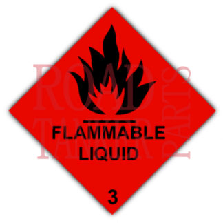 Triplex Warning Diamonds Single Sided Flammable 3